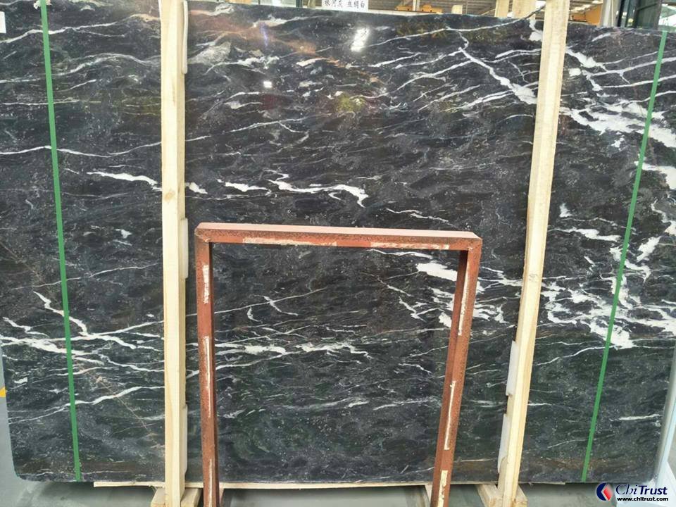 Grey Black marble